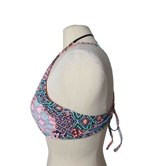 Women's Plus Bikini Top XL Halter Padded Cross Back Swim Top XL NWOT - Picture 4 of 9